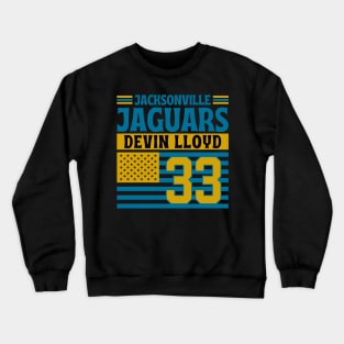 Jacksonville Jaguars Lloyd 33 American Flag Football Crewneck Sweatshirt